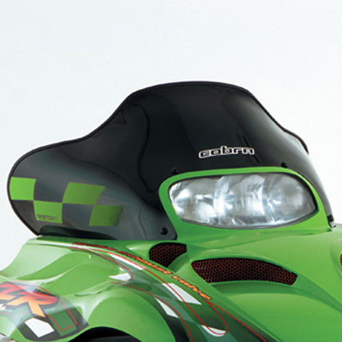 POWERMADD Cobra Arctic Cat Low Black Windshield with Green Checks, Part Number 12320
