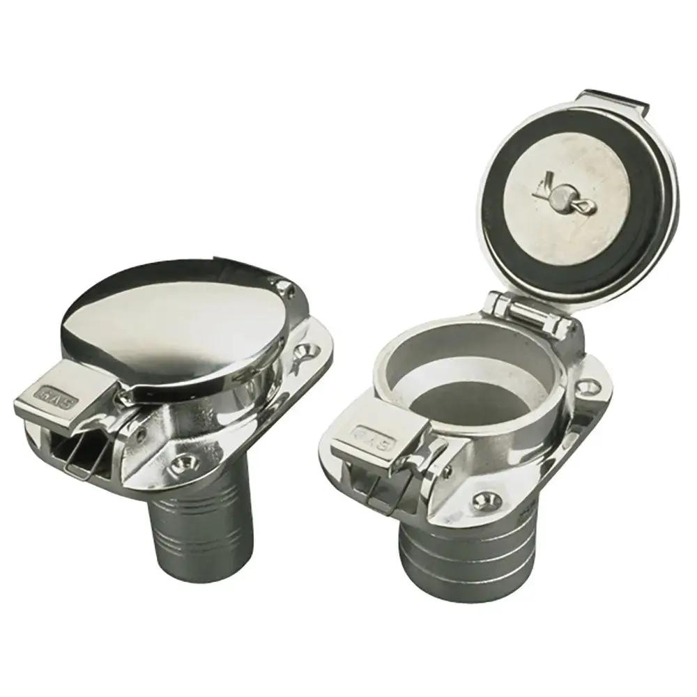 Sea-Dog Stainless Steel Flip Top Deck Fill for Gas with 1-1/2" Hose by Sea-Dog