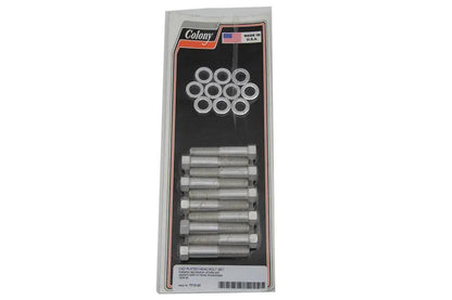 Colony Cadmium Stock 61 Inch Cylinder Head Bolt Kit for Harley Davidson EL Models by Colony
