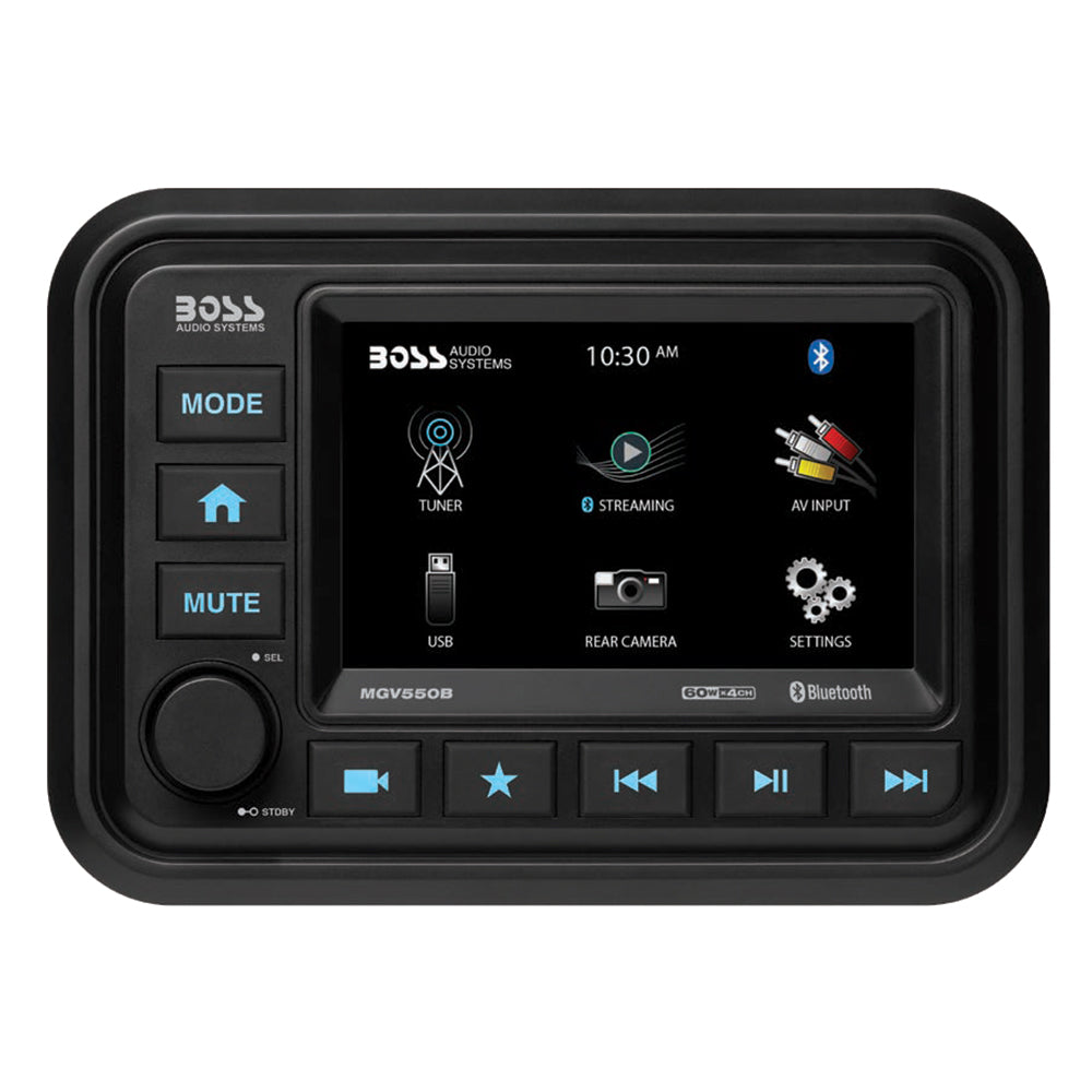 Boss Audio MGV550B Marine Stereo with Bluetooth, AM/FM Radio, Rear Camera Input and Water-Resistant Design