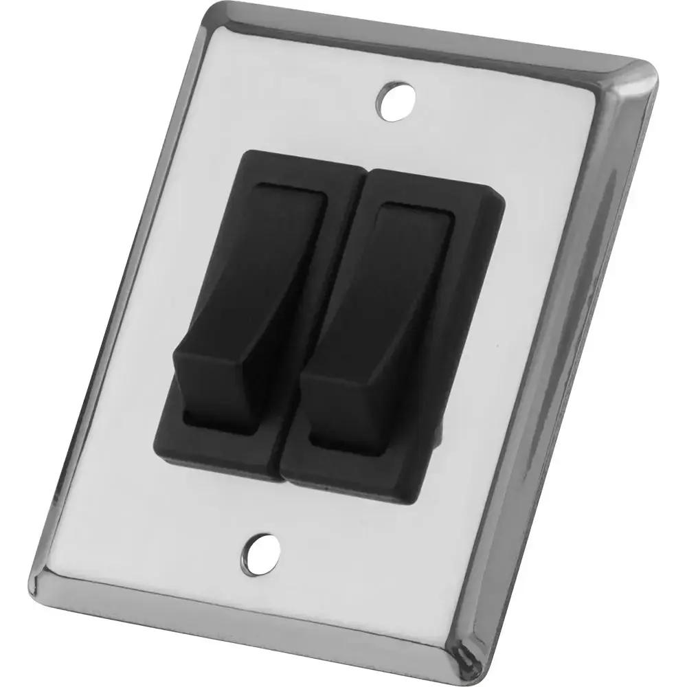 Sea-Dog Double Gang Wall Switch - Stainless Steel Part 403020-1 by Sea-Dog