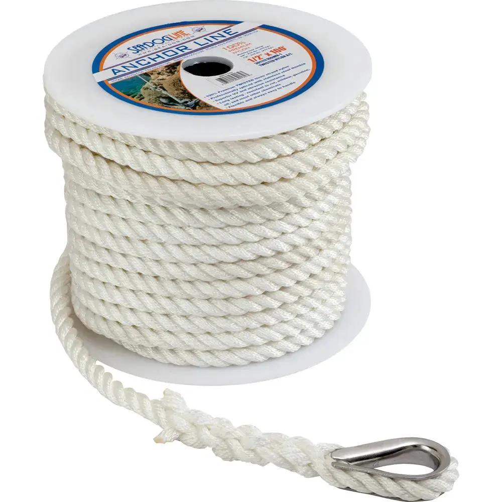 Sea-Dog Twisted Anchor Line 3/8 inch x 60 feet - White by Sea-Dog