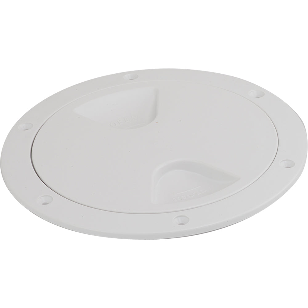 Sea-Dog 6-Inch White Screw-Out Deck Plate - Durable Marine Access Cover by Sea-Dog