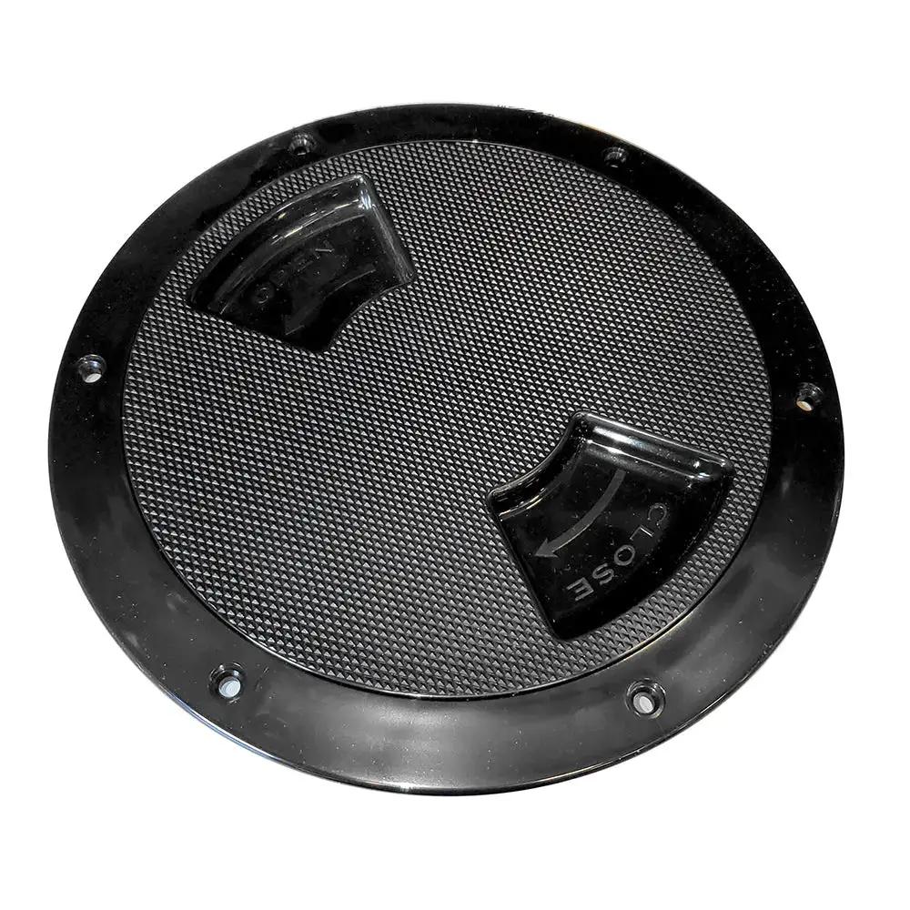 Sea-Dog Textured Quarter Turn Deck Plate - Black - 6 Inch by Sea-Dog