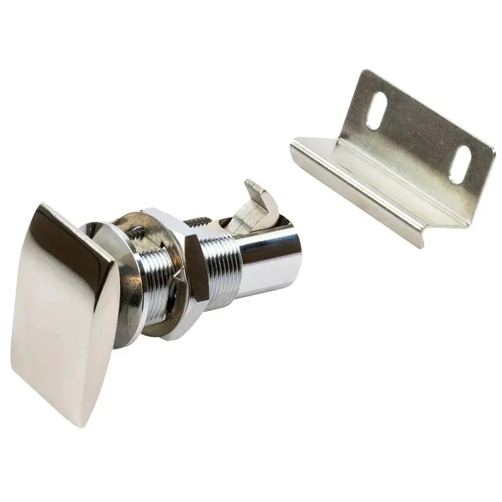 Sea-Dog Push Button Cabinet Latch - Rectangular, Stainless Steel, Part 225420-1 by Sea-Dog