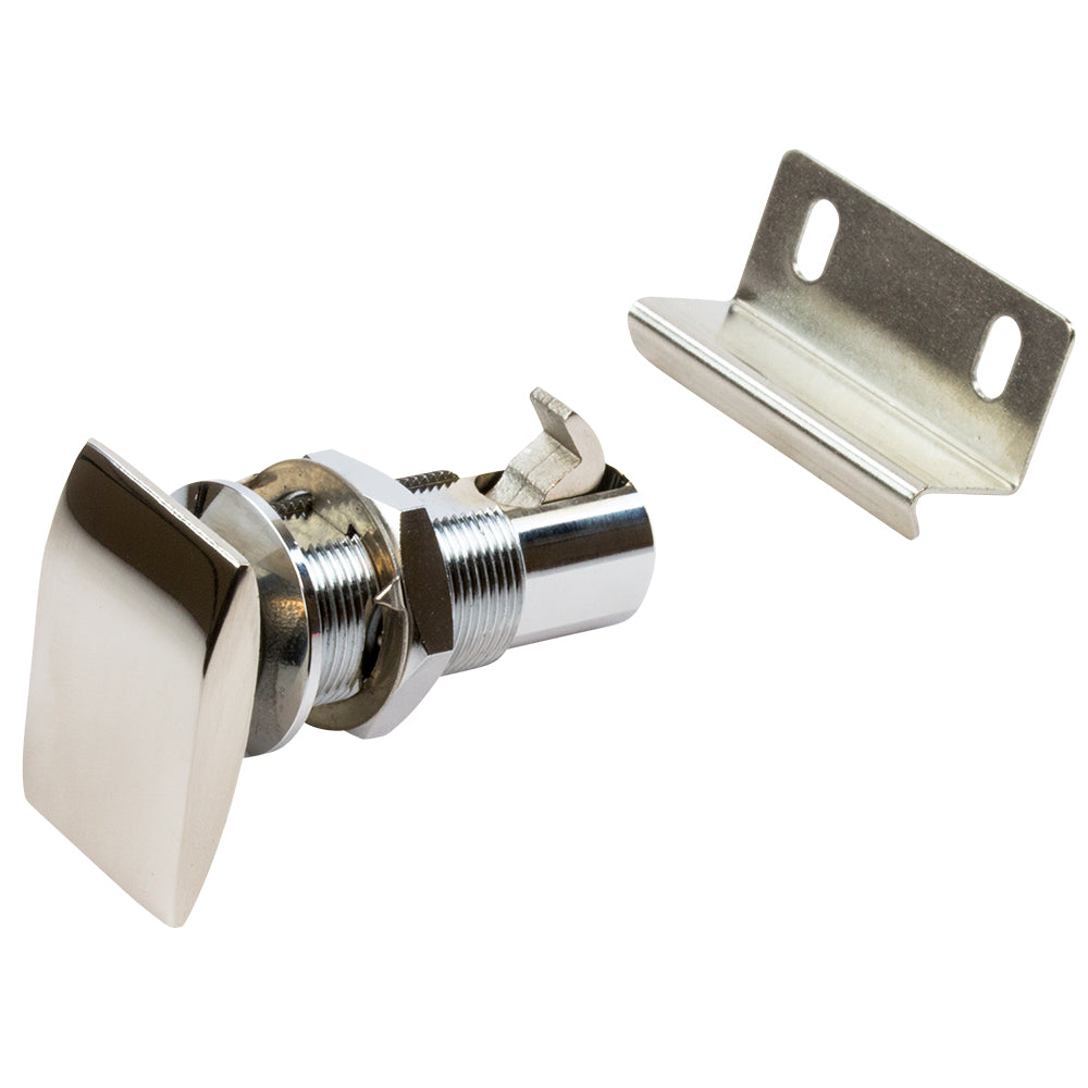 Sea-Dog Push Button Cabinet Latch - Rectangular, Stainless Steel, Part 225420-1