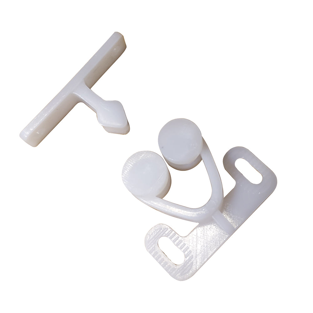Sea-Dog Twin Roller Door Catch - White (Part Number 227141-1)