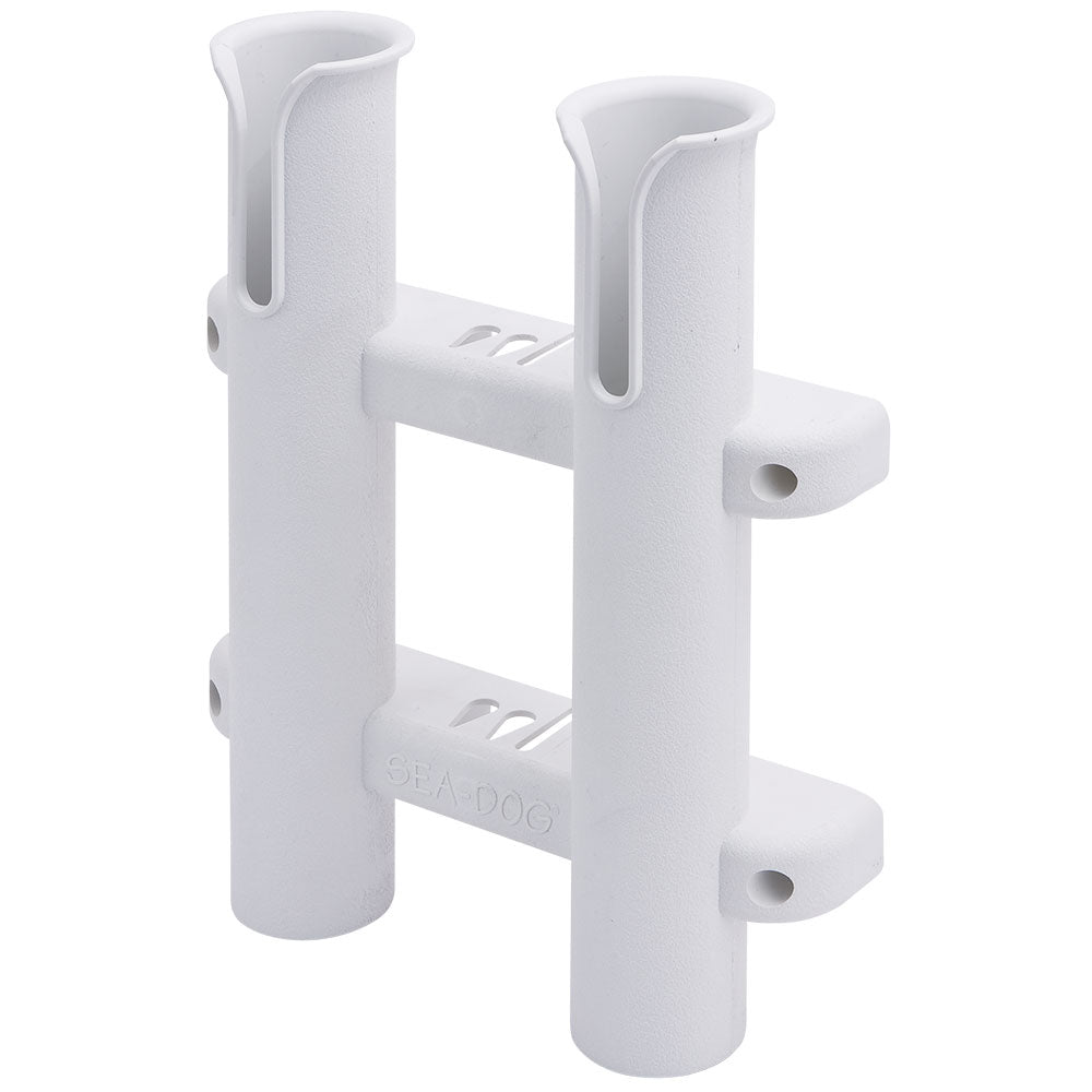 Sea-Dog Two Pole Side Mount Rod Storage Rack - White, Part #325028-1