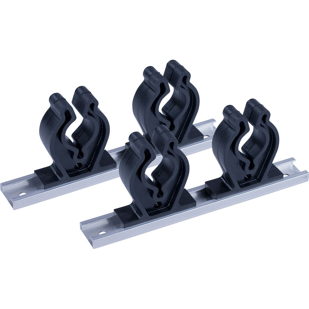 Sea-Dog 7-Inch Track Rod Holder with 4 Rod Clips for Boats and Marine Storage