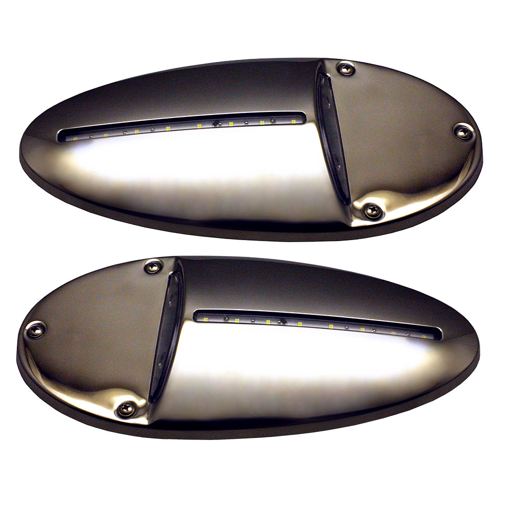 Innovative Lighting LED Docking Light Pair with Mirrored Stainless Steel Finish