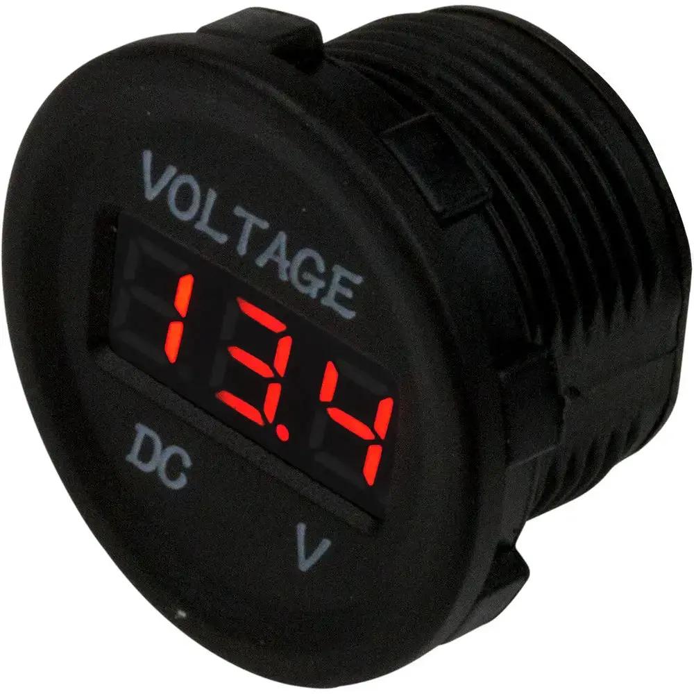 Sea-Dog Round Voltage Meter 6V-30V - Compact Digital Voltage Indicator by Sea-Dog