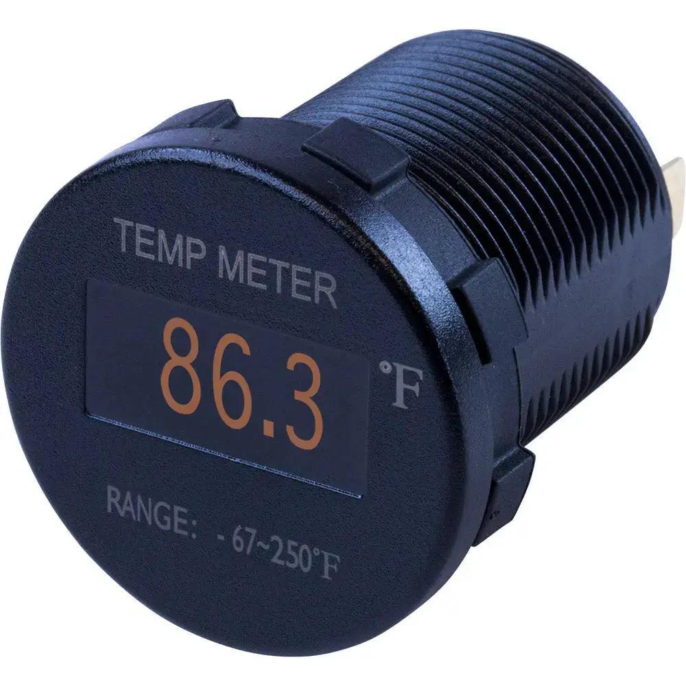 Sea-Dog Round OLED Temperature Meter Fahrenheit with 6' Lead by Sea-Dog