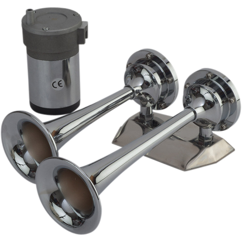 Sea-Dog MaxBlast Mini Dual Trumpet Air Horn, 432620-1