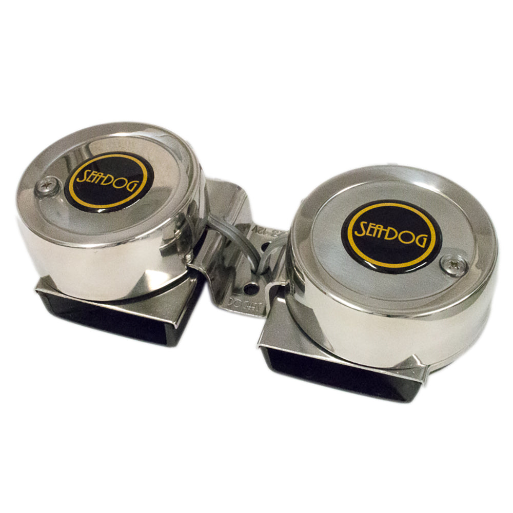 Sea-Dog Max Blast Twin Mini Compact Horn - 111 Decibels, 12VDC Marine Horn by Sea-Dog