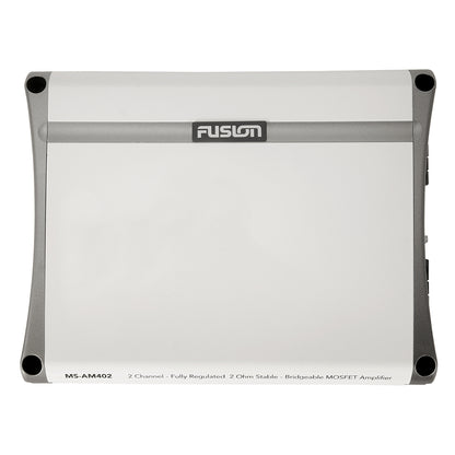 Fusion MS-AM402 2-Channel Marine Amplifier - 400W Power for Boats and Watercraft