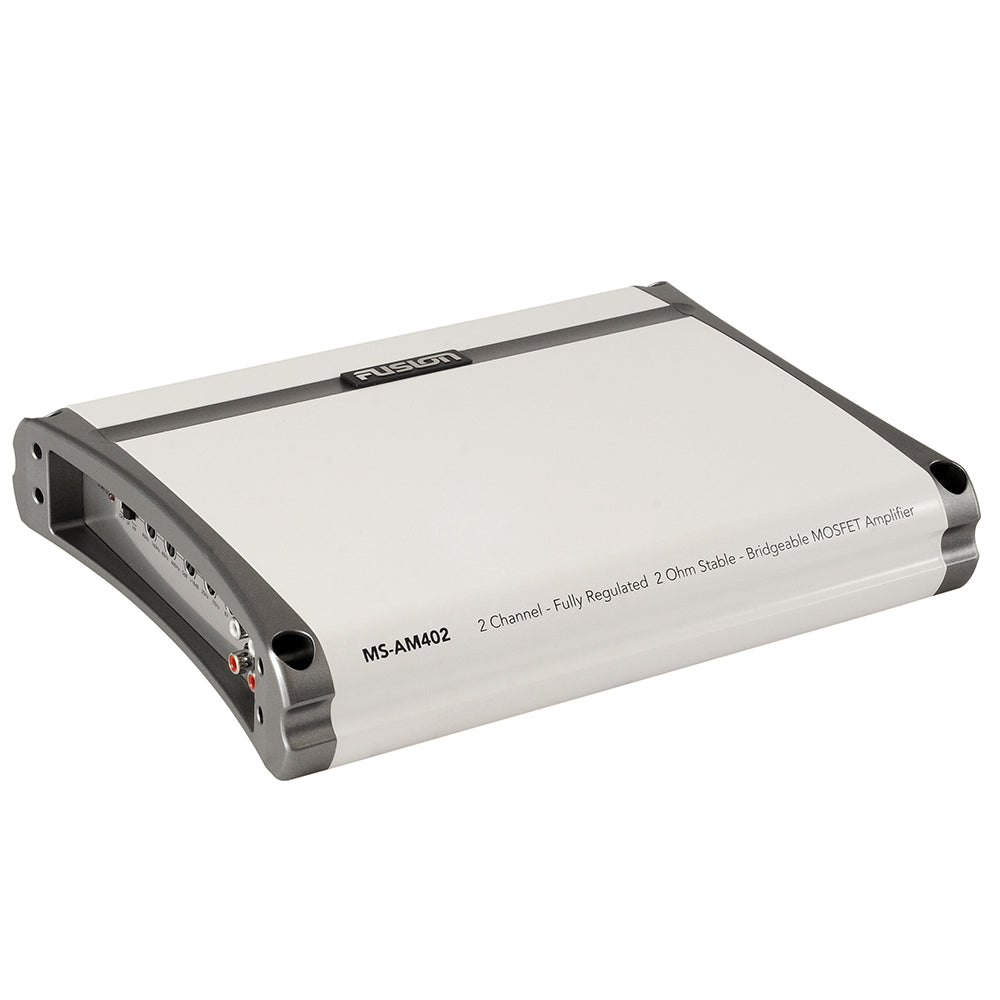 Fusion MS-AM402 2-Channel Marine Amplifier - 400W Power for Boats and Watercraft