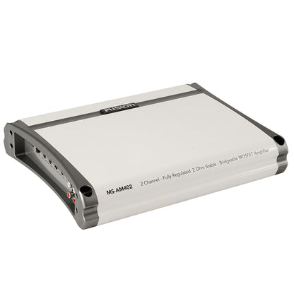 Fusion MS-AM402 2-Channel Marine Amplifier - 400W Power for Boats and Watercraft