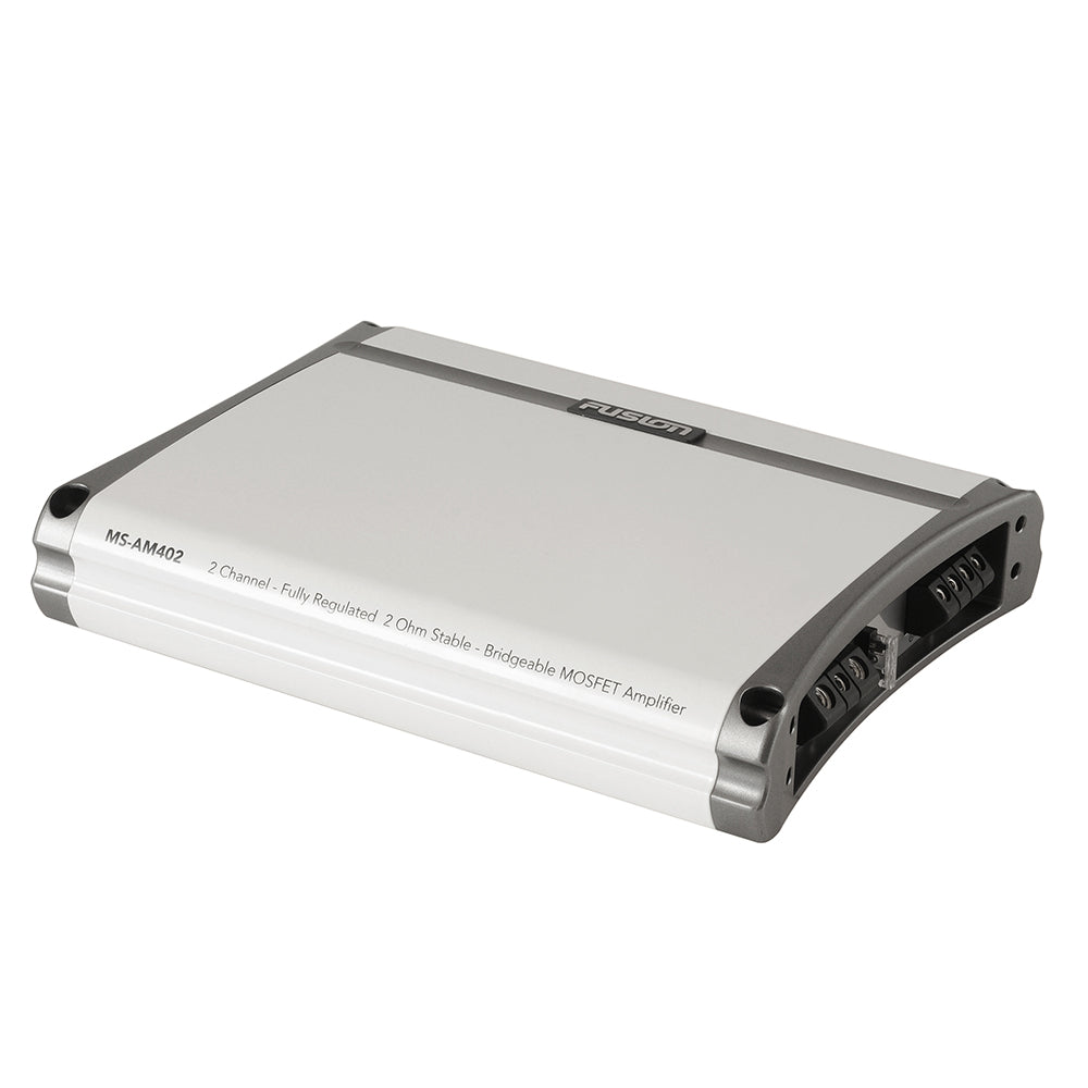 Fusion MS-AM402 2-Channel Marine Amplifier - 400W Power for Boats and Watercraft