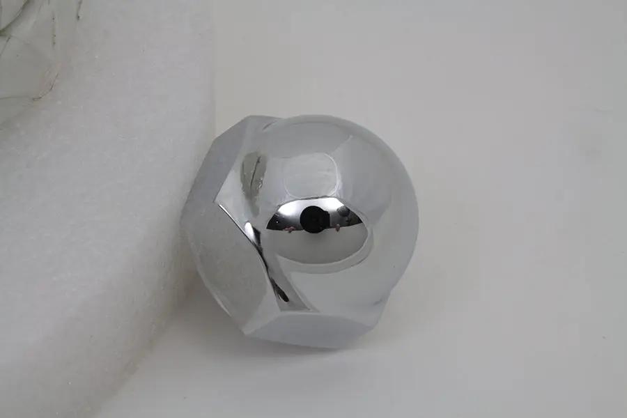 Colony Chrome Acorn Triple Tree Stem Nut with Shoulder for Harley Davidson FL Models by Colony