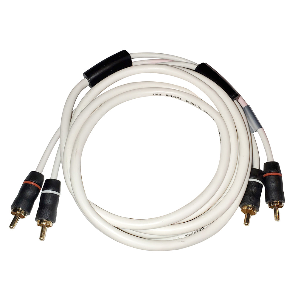 Fusion RCA Cable 2 Channel, 3 Feet - Premium Audio Connection for Marine Stereo System