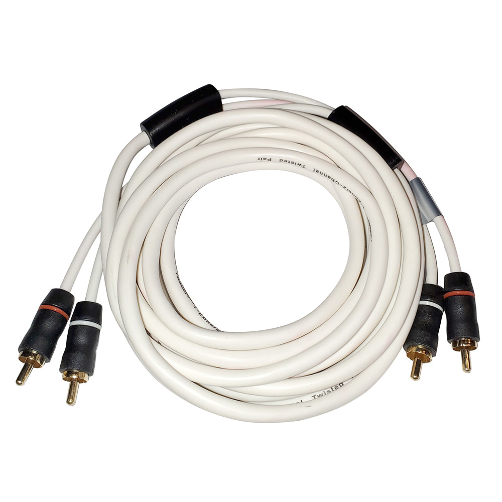 Fusion 2 Channel RCA Cable - 12 Feet for Amplifier and Stereo Connection