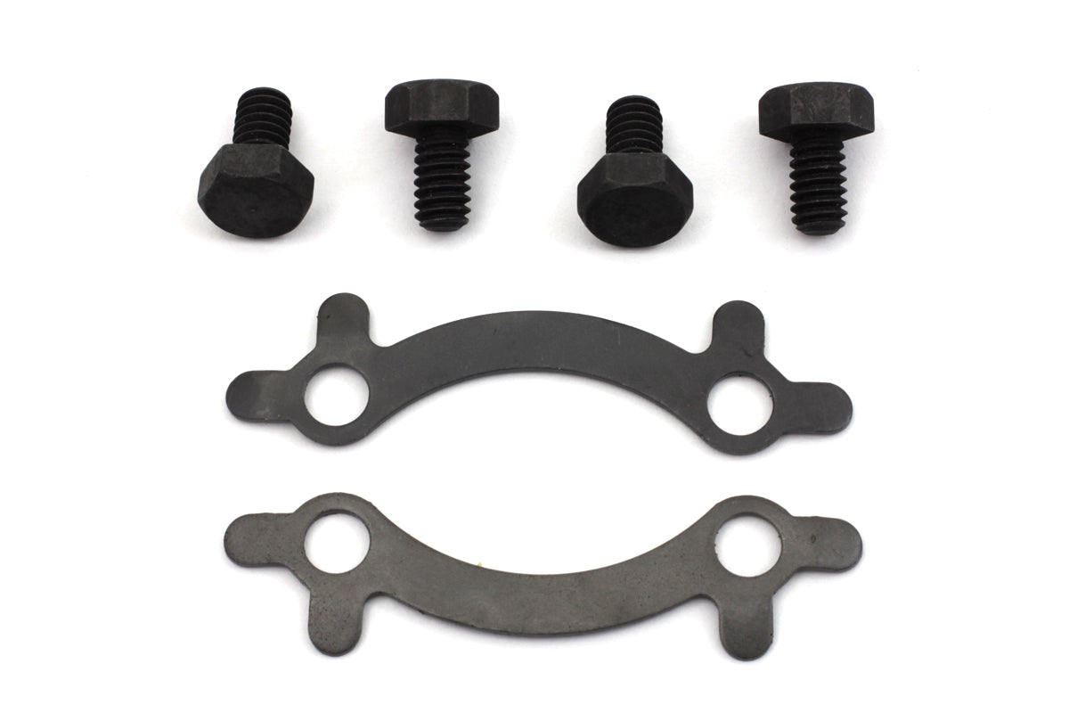 V-Twin Parkerized Air Cleaner Mount Screw and Lock Kit for Harley Davidson FL Models