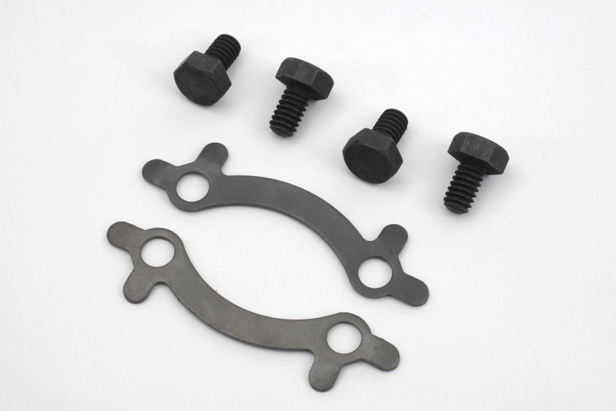 V-Twin Parkerized Air Cleaner Mount Screw and Lock Kit for Harley Davidson FL Models