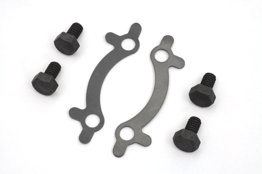 V-Twin Parkerized Air Cleaner Mount Screw and Lock Kit for Harley Davidson FL Models