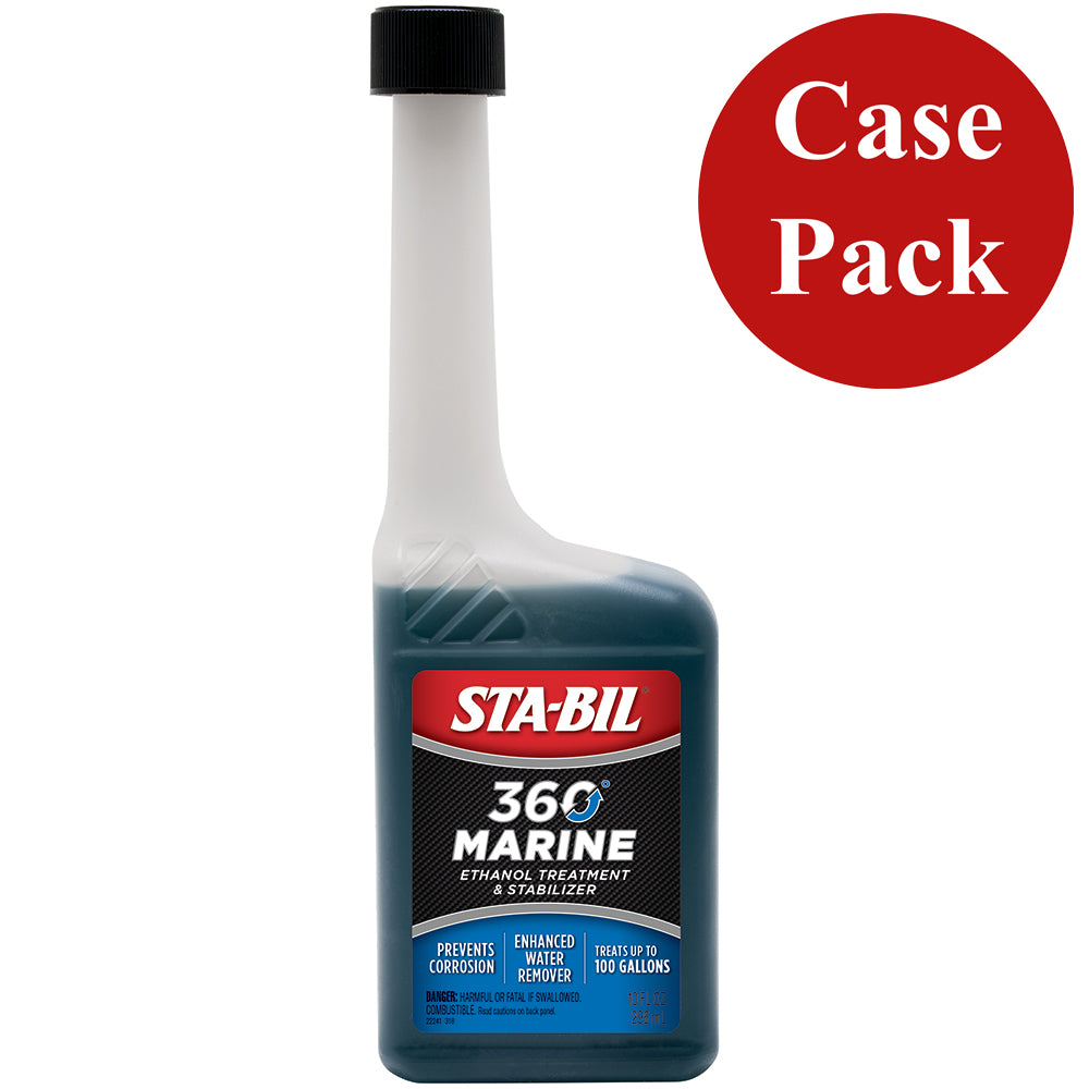 STA-BIL 360 Marine Fuel System Cleaner and Stabilizer - 10 oz Bottle, Case of 12
