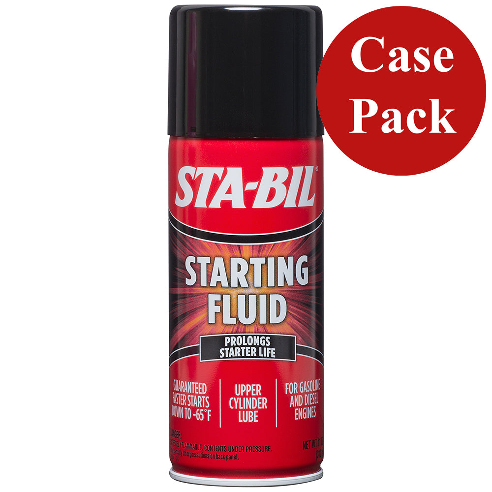 STA-BIL Starting Fluid 11oz Case of 6 – Fast Cold-Weather Engine Starts with Upper Cylinder Lubricant