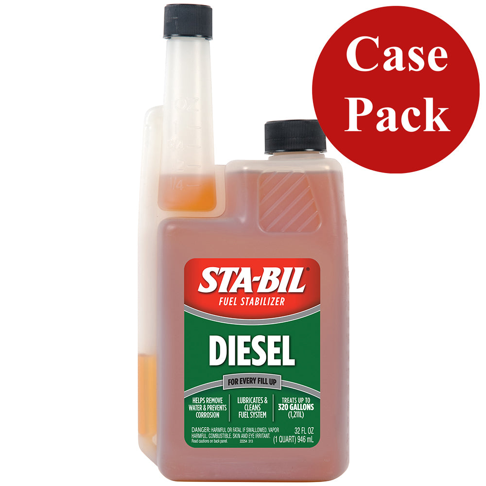 STA-BIL Diesel Formula Fuel Stabilizer & Performance Improver - 32oz Case of 4