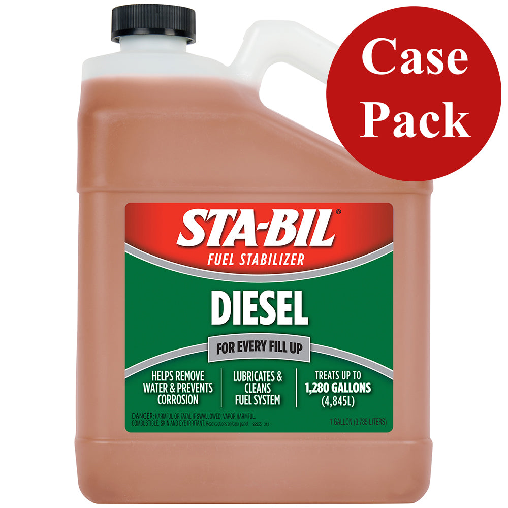 STA-BIL Diesel Formula Fuel Stabilizer & Performance Improver – 1 Gallon (Case of 4)