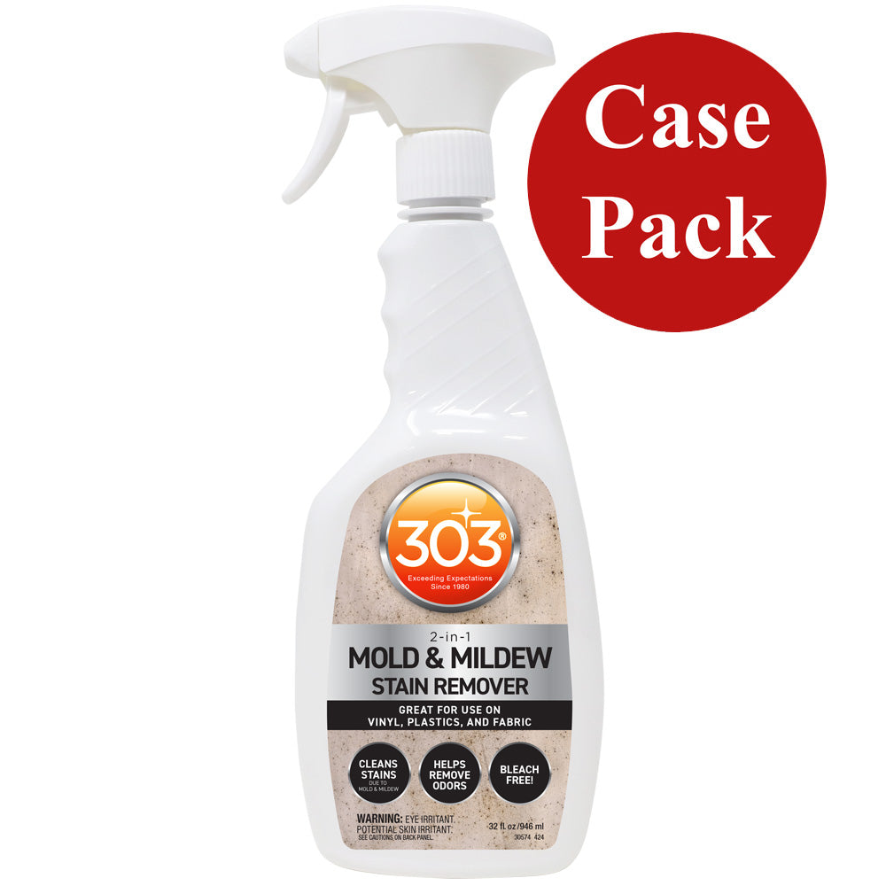 303 Mold & Mildew Stain Remover - 32oz Case of 6 for Water-Safe Surfaces