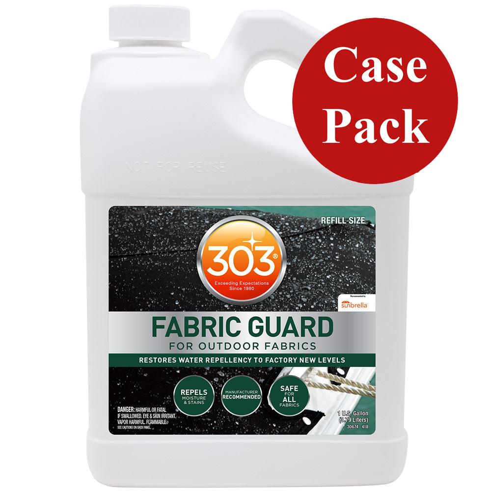 303 Marine Fabric Guard 1-Gallon Case of 4 by 303 – Water-Repellent Fabric Protector for Marine Surfaces