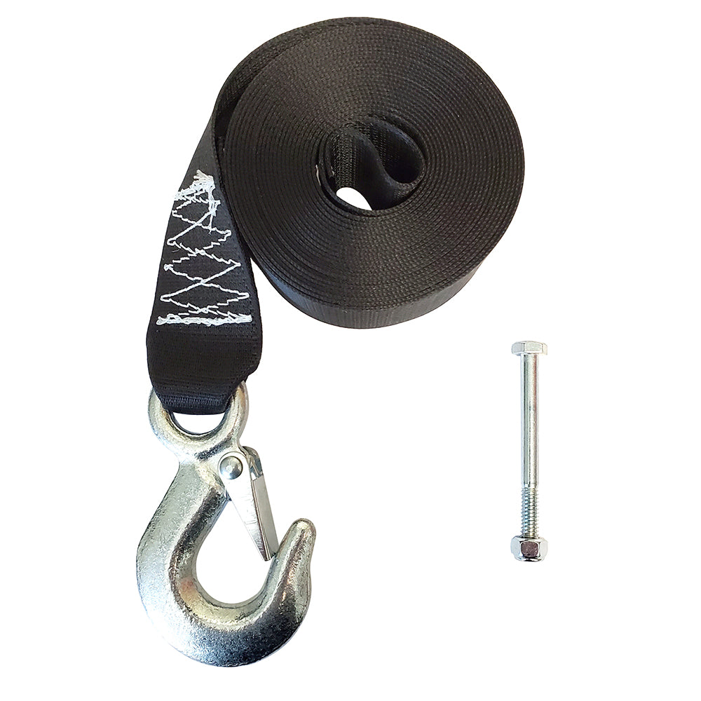 Rod Saver 25' Winch Strap Replacement with Drop Forged Snap Hook