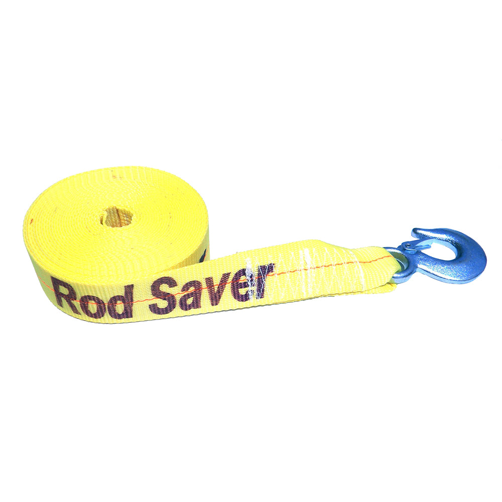 Rod Saver Heavy-Duty Winch Strap Replacement - 2 inch x 20 feet, Yellow