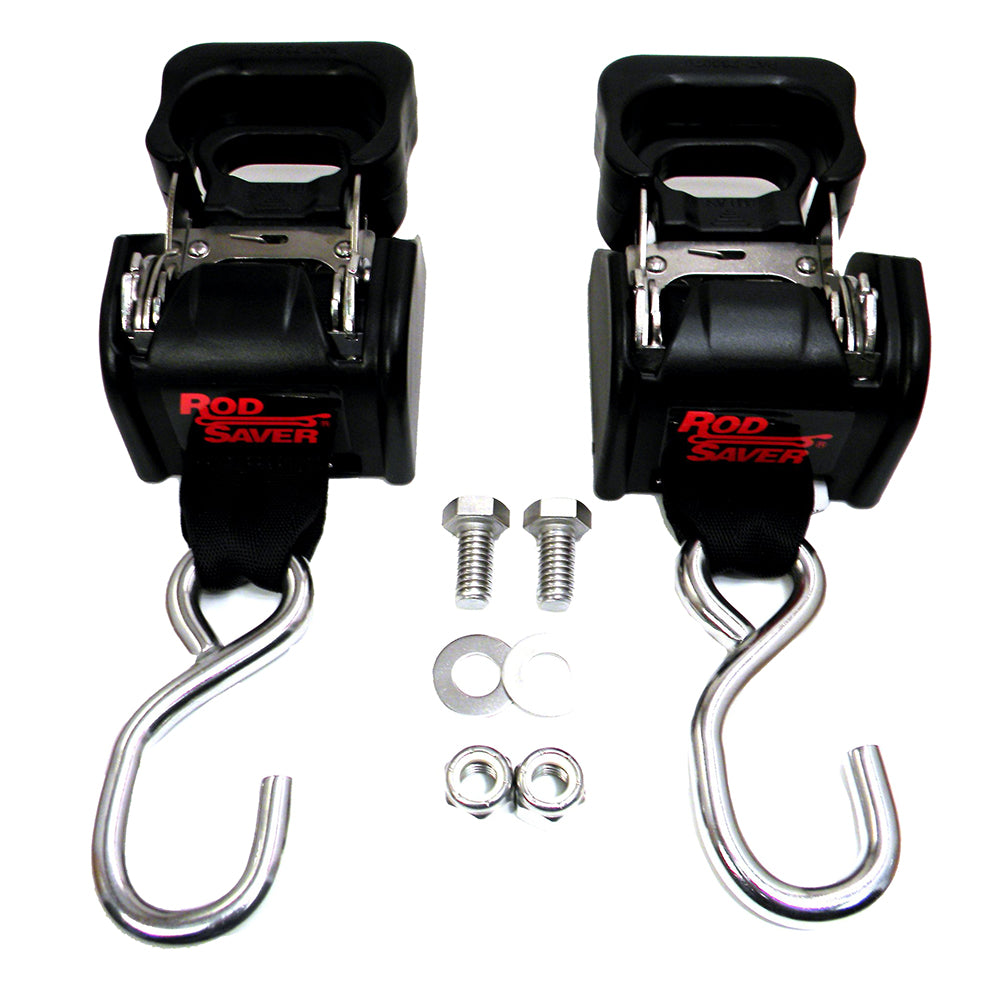 Rod Saver Stainless Steel Retractable Transom Tie-Down - 40 Inches, Pair