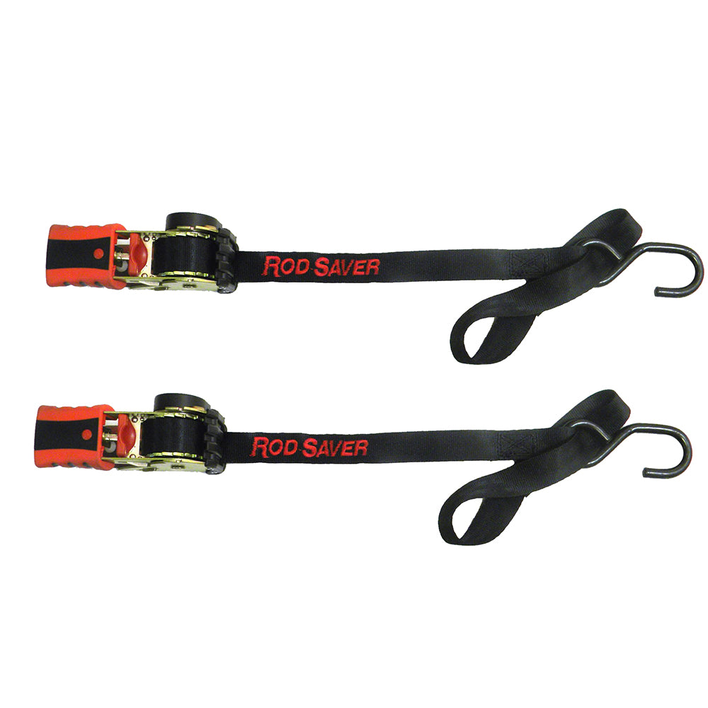 Rod Saver Mini Retractable Tie Down with Soft Hook – 50 Inch Pair for Secure Vehicle and Equipment Transport