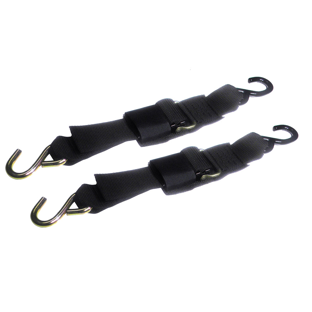 Rod Saver Quick Release Trailer Tie-Down Pair (2" x 4') - Durable Over-Center Buckle with Protective Padding