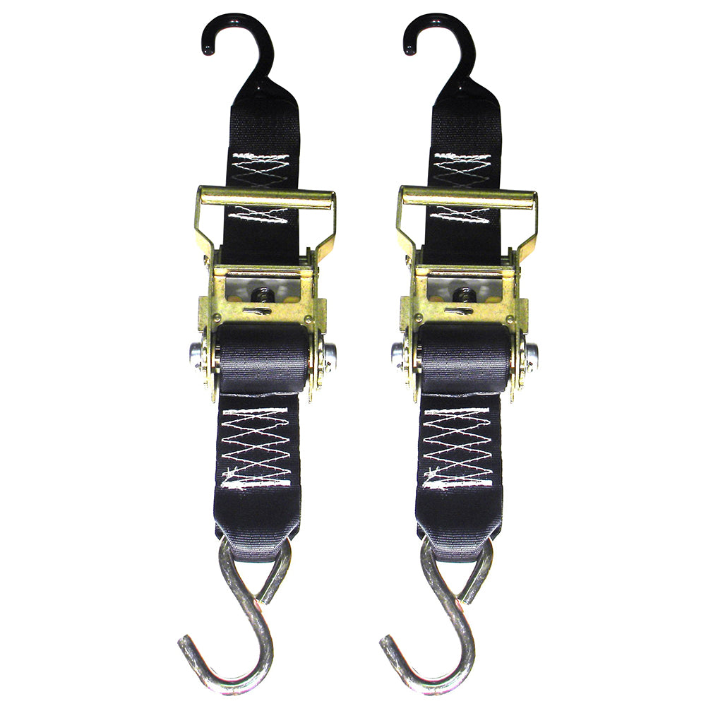 Rod Saver Heavy-Duty Ratchet Trailer Tie-Down Pair (2" x 3') R2TTD3