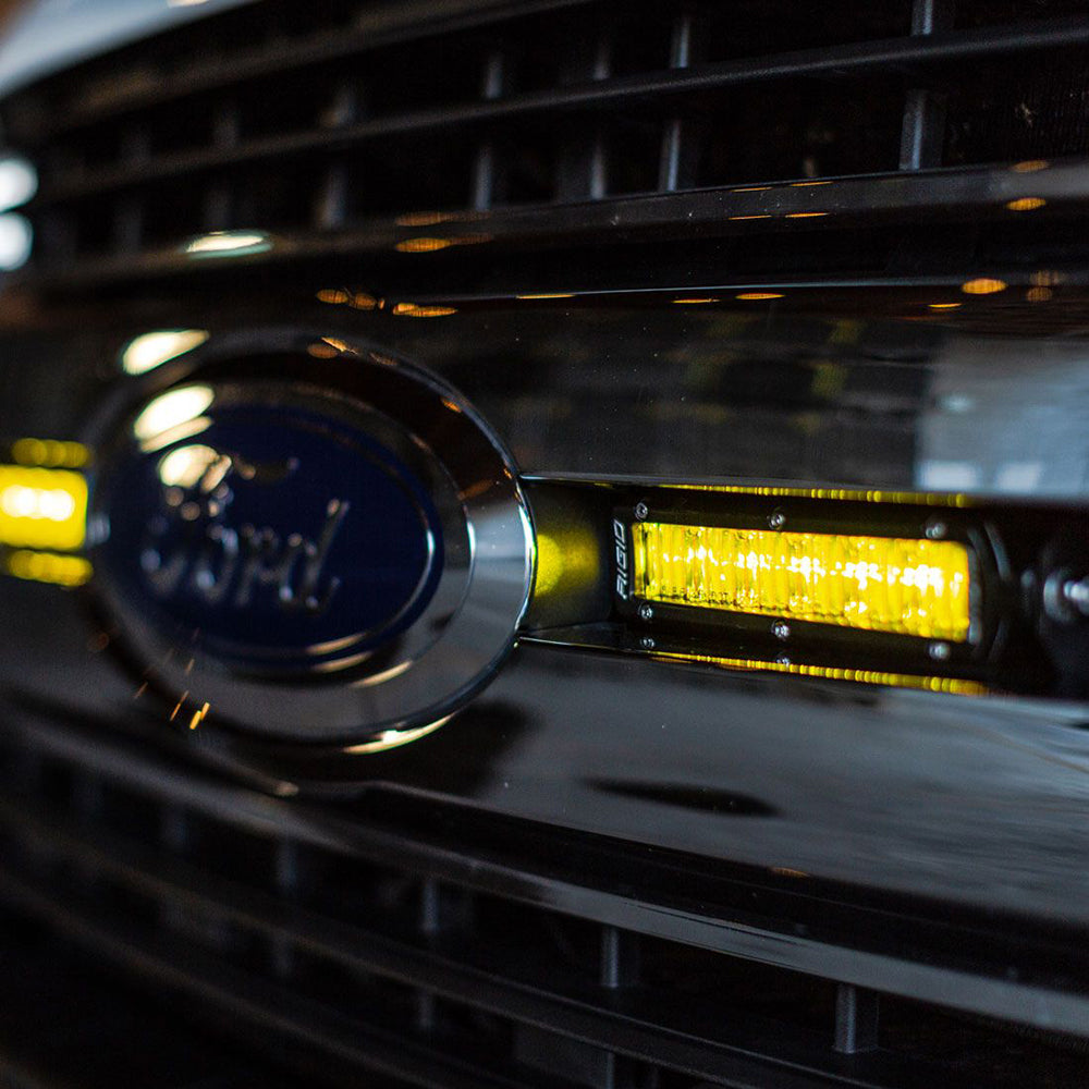 RIGID Industries 6-Inch SR-Series SAE Compliant Fog Light with Yellow Light - Black