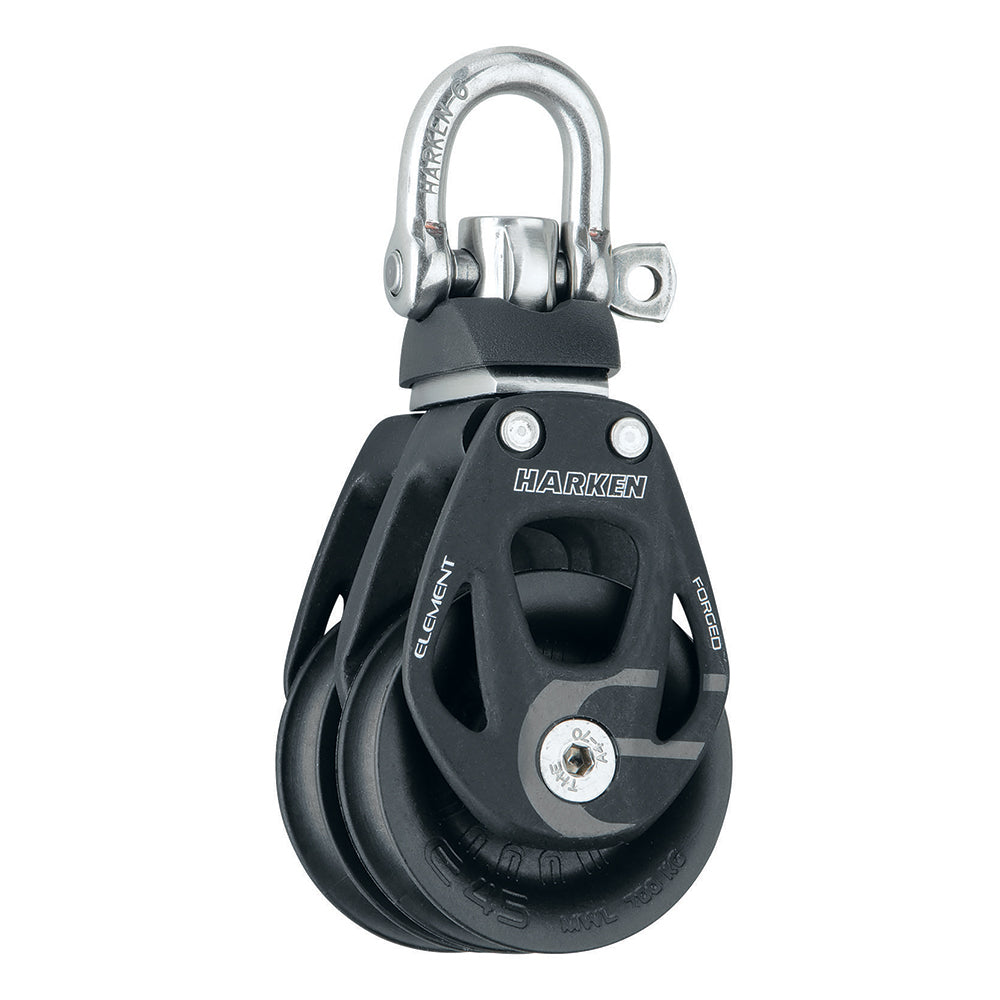 Harken 45mm Double Element Block with Swivel – Durable Aluminum Sheave for Sailing and Marine Use