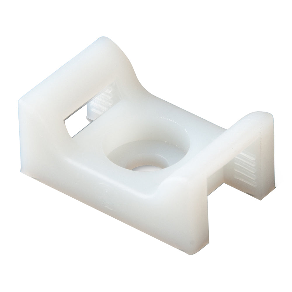 Ancor Cable Tie Mounts - Natural Finish with #10 Screw – 25 Pack