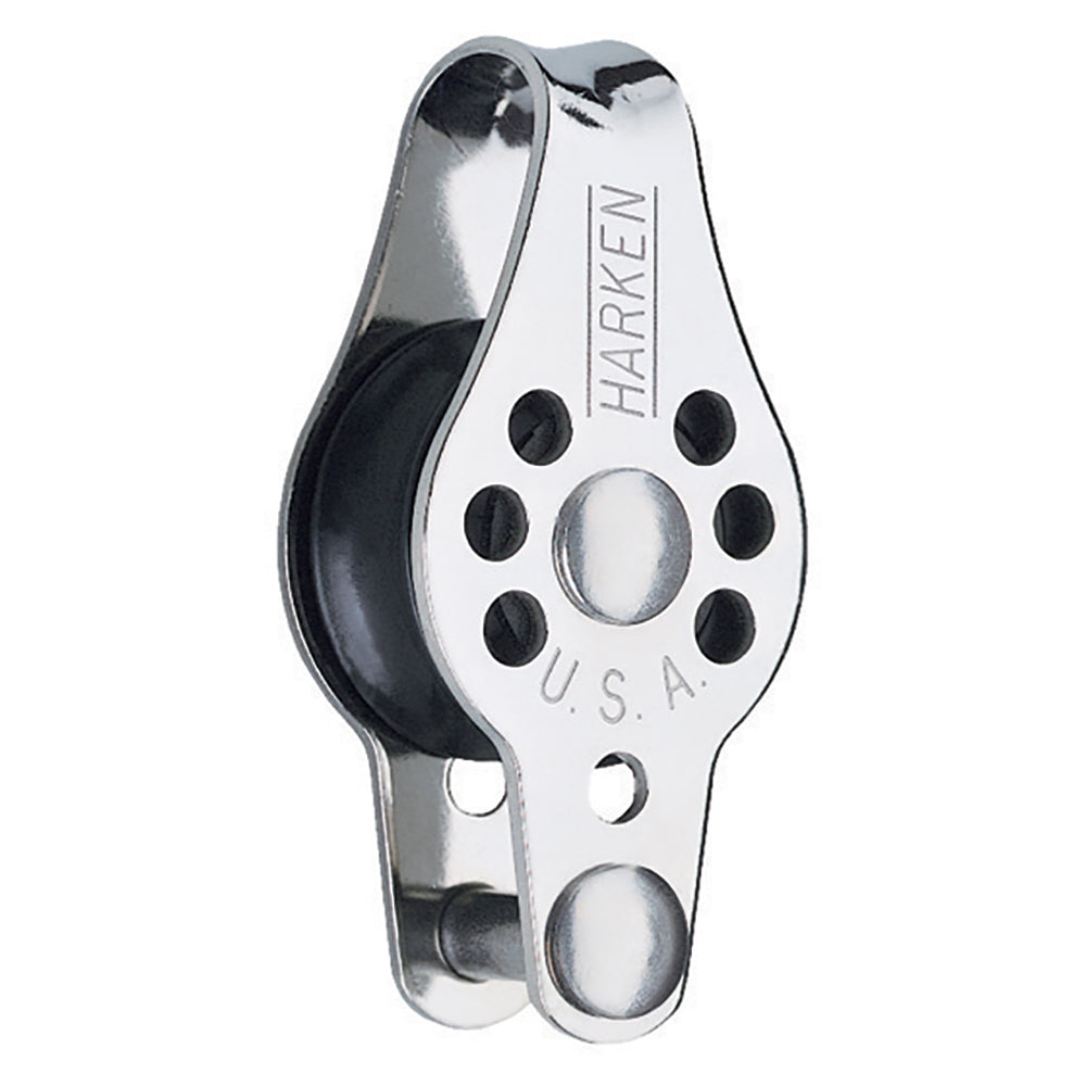 Harken 22mm Micro Block with Becket - Lightweight Low-Friction Pulley for Marine and Sailing Applications