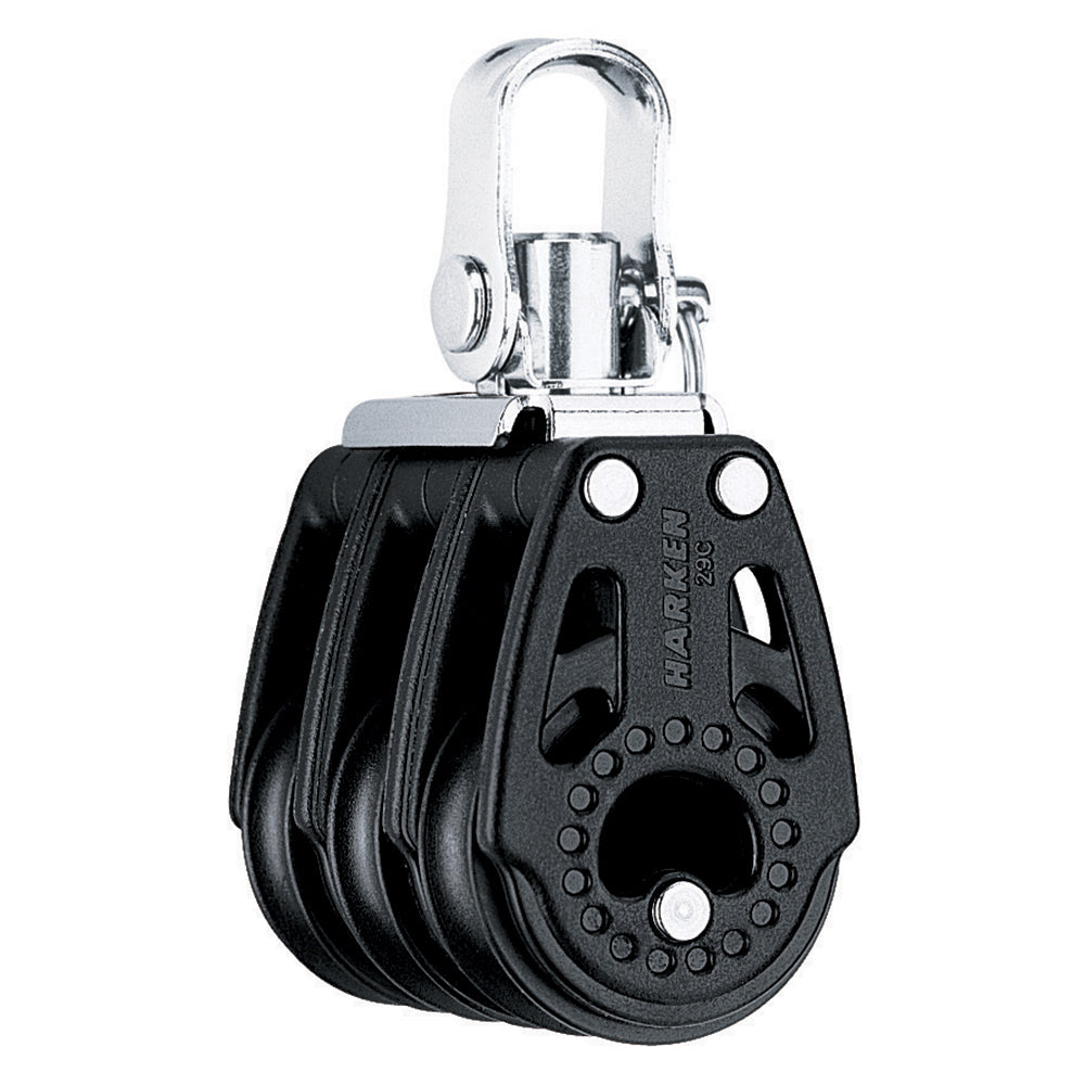Harken 29mm Triple Carbo Air Block with Swivel – Lightweight High-Load Sheave for Sailboats