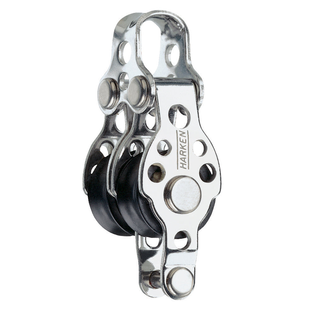 Harken 16mm Double Block with Becket – Compact Synthetic Line Pulley for High-Tech Dinghies