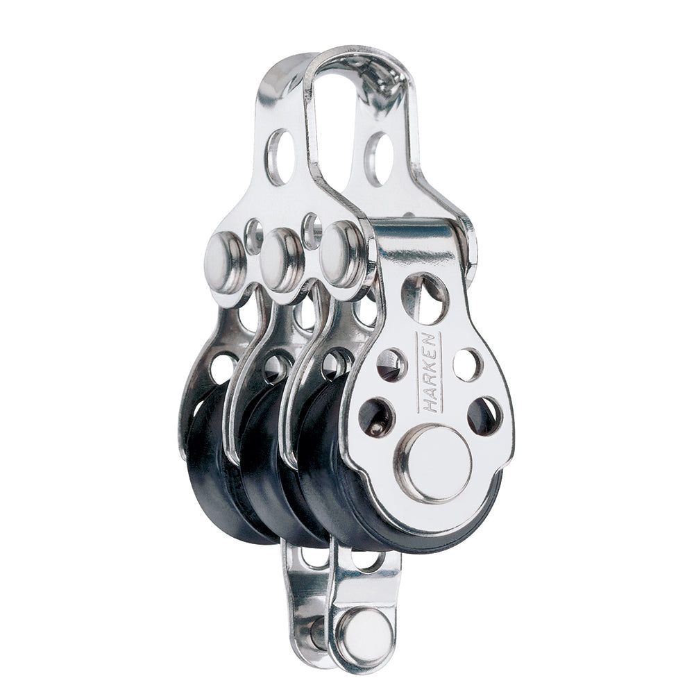Harken 16mm Triple Block with Becket - Compact Synthetic Control Line Pulley