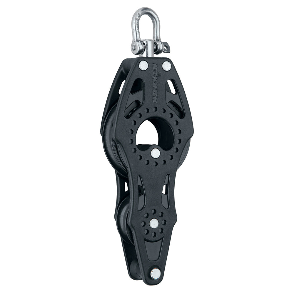 Harken 57mm Carbo Air Fiddle Block with Swivel and Becket - Lightweight High-Load Sailing Block