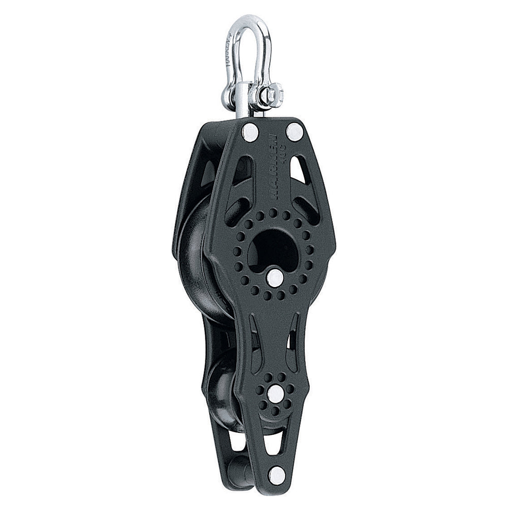 Harken 40mm Carbo Air Fiddle Block with Swivel and Becket - Lightweight High-Load Marine Block