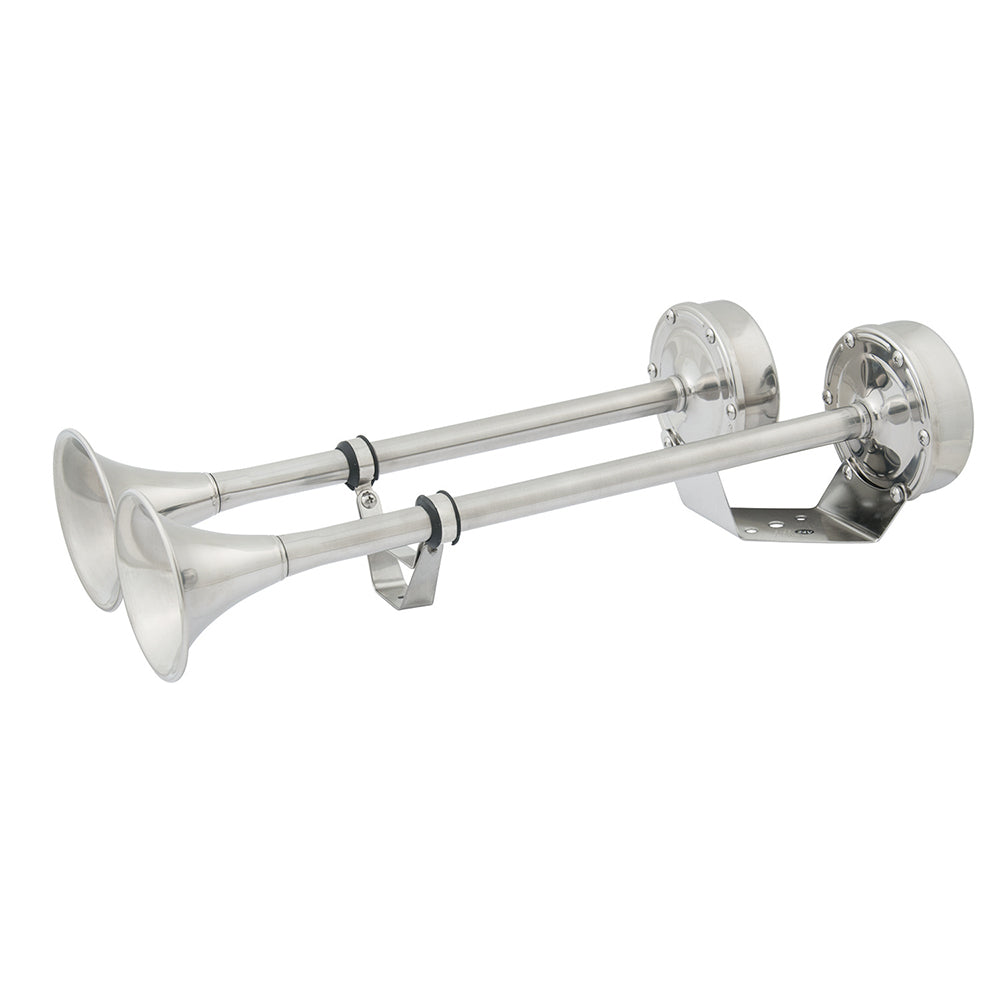 Marinco 24V Dual Trumpet Electric Horn - Marine Sound Signal with Stainless Steel Construction